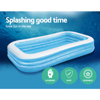 Thumbnail for Bestway Kids Pool 305x183x56cm Inflatable Above Ground Swimming Pools 1161L