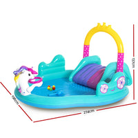 Thumbnail for Bestway Kids Pool 274x198x137cm Inflatable Above Ground Swimming Play Pools 220L