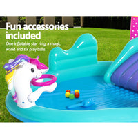 Thumbnail for Bestway Kids Pool 274x198x137cm Inflatable Above Ground Swimming Play Pools 220L