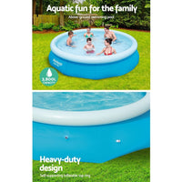 Thumbnail for Bestway Swimming Pool 305x76cm Above Ground Round Inflatable Pools 3800L