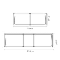 Thumbnail for Bestway Swimming Pool 259x170x61cm Steel Frame Above Ground Pools 2300L