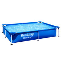 Thumbnail for Bestway Swimming Pool 221x150x43cm Steel Frame Above Ground Pools 1200L