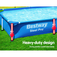 Thumbnail for Bestway Swimming Pool 221x150x43cm Steel Frame Above Ground Pools 1200L