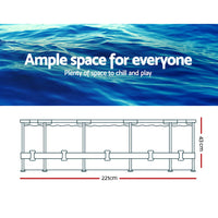 Thumbnail for Bestway Swimming Pool 221x150x43cm Steel Frame Above Ground Pools 1200L