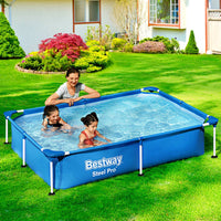 Thumbnail for Bestway Swimming Pool 221x150x43cm Steel Frame Above Ground Pools 1200L