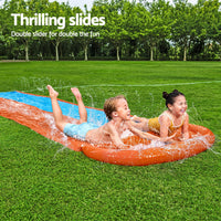 Thumbnail for Bestway Water Slide Kids Slip 488cm Dual Slides Inflatable Splash Pad