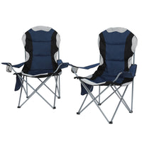 Thumbnail for Weisshorn Camping Folding Chair Portable Outdoor Hiking Fishing Picnic Navy 2pcs