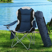 Thumbnail for Weisshorn Camping Folding Chair Portable Outdoor Hiking Fishing Picnic Navy 2pcs