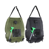 Thumbnail for Weisshorn Camping Shower Bag 20L Set of 2 Portable Green Black