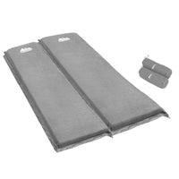 Thumbnail for Weisshorn Self Inflating Mattress Camping Sleeping Mat Air Bed Double Set Grey