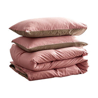 Thumbnail for Cosy Club Cotton Cover Quilt Cover Set Blush Beige Double