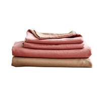Thumbnail for Cosy Club Cotton Bed Sheets Set Pink Brown Cover Double