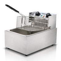 Thumbnail for Devanti 10L Electric Commercial Deep Fryer Single Basket 2200W