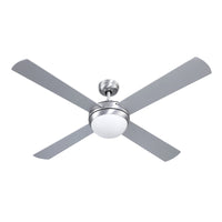 Thumbnail for Devanti 52'' Ceiling Fan AC Motor w/Light w/Remote - Silver