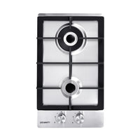 Thumbnail for Devanti Gas Cooktop 30cm 2 Burner Silvir