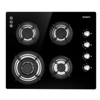 Thumbnail for Devanti Gas Cooktop 60cm Stove Hob Black