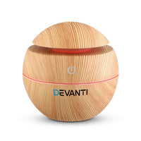 Thumbnail for Devanti Aroma Diffuser Aromatherapy Light Wood 130ml