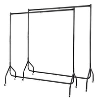 Thumbnail for Artiss 2X Clothes Rack Coat Stand 6FT Rail Wheels