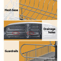 Thumbnail for Cefito Dish Rack Drying Drainer Cup Holder Cutlery Tray Kitchen Organiser 2-Tier