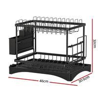 Thumbnail for Cefito Dish Rack Expandable Drying Drainer Cutlery Holder Tray Kitchen 2 Tiers