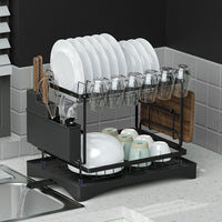 Thumbnail for Cefito Dish Rack Expandable Drying Drainer Cutlery Holder Tray Kitchen 2 Tiers
