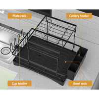 Thumbnail for Cefito Dish Rack Expandable Drying Drainer Cutlery Holder Tray Kitchen 2 Tiers