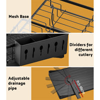 Thumbnail for Cefito Dish Rack Expandable Drying Drainer Cutlery Holder Tray Kitchen 2 Tiers