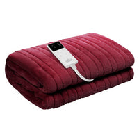 Thumbnail for Giselle Electric Throw Rug Heated Blanket Fleece Red