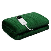 Thumbnail for Giselle Electric Throw Rug Heated Blanket Washable Snuggle Flannel Winter Green
