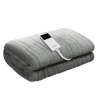 Thumbnail for Giselle Bedding Heated Electric Throw Rug Fleece Sunggle Blanket Washable Silver