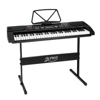 Thumbnail for Alpha 61 Keys Electronic Piano Keyboard Digital Electric w/ Stand Beginner Black