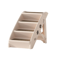 Thumbnail for i.Pet Dog Ramp Steps For Bed Sofa Car Pet Stairs Ladder Portable Foldable Beige