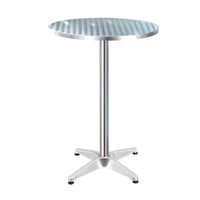 Thumbnail for Gardeon Outdoor Bar Table Adjustable Aluminium Round 70/110cm