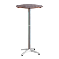 Thumbnail for Gardeon Outdoor Bar Table Wooden Cafe Table Aluminium Pole Round