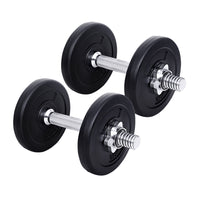 Thumbnail for Everfit 10kg Dumbbell Set Weight Plates Dumbbells Lifting Bench