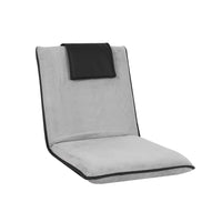 Thumbnail for Artiss Floor Lounge Sofa Bed Couch Recliner Chair Folding Chair Cushion Grey