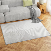 Thumbnail for Artiss Floor Rugs 120x160cm Washable Area Mat Large Carpet Faux Rabbit Fur Cyril