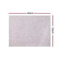 Thumbnail for Artiss Floor Rugs 120x160cm Washable Area Mat Large Carpet Microfiber Ripple