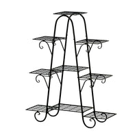 Thumbnail for Artiss Plant Stand 9 Tier Metal Flower Pot Shelf Black