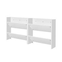 Thumbnail for Artiss Shoe Rack 2-tier 12 Pairs Wall Mounted x2 - White