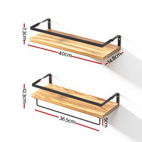Thumbnail for Artiss Floating Wall Shelf Set of 2