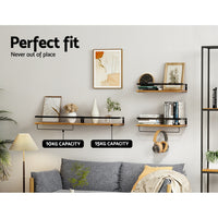 Thumbnail for Artiss Floating Wall Shelf Set of 2