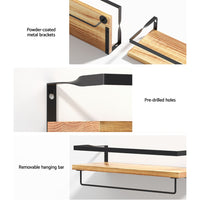 Thumbnail for Artiss Floating Wall Shelf Set of 2