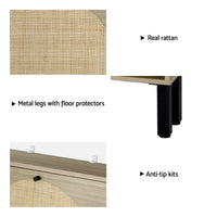 Thumbnail for Artiss Shoe Cabinet 2 Drawers Rattan 6 Pairs