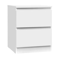 Thumbnail for Artiss Bedside Table 2 Drawers - PEPE White