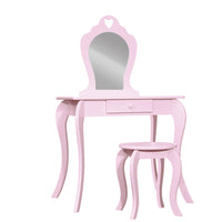 Thumbnail for Keezi Kids Dressing Table Stool Set Vanity Mirror Princess Children Makeup Pink