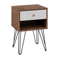 Thumbnail for Artiss Bedside Table 1 Drawers with Shelf - LARS