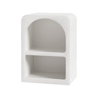 Thumbnail for Artiss Bedside Table Shelves Side End Table Storage Nightstand White ARCHED