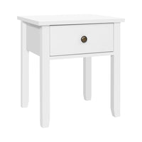 Thumbnail for Artiss Bedside Table 1 Drawer - BOW White