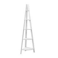 Thumbnail for Artiss Bookshelf Corner Shelf 5 Tiers - CANE White
